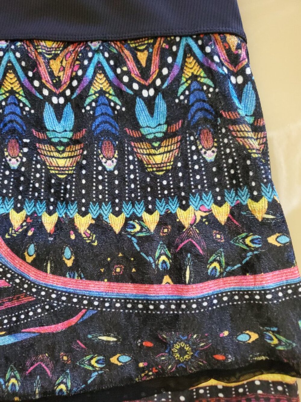 Lucky in Love Velvet Tiered Tennis Golf Pickleball Athletic Skirt Size Large - Picture 7 of 13